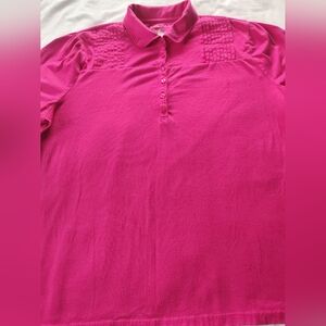 Just My Size Ladies Pullover Blouse.  Size 3X (22W-24W). Short Sleeves.